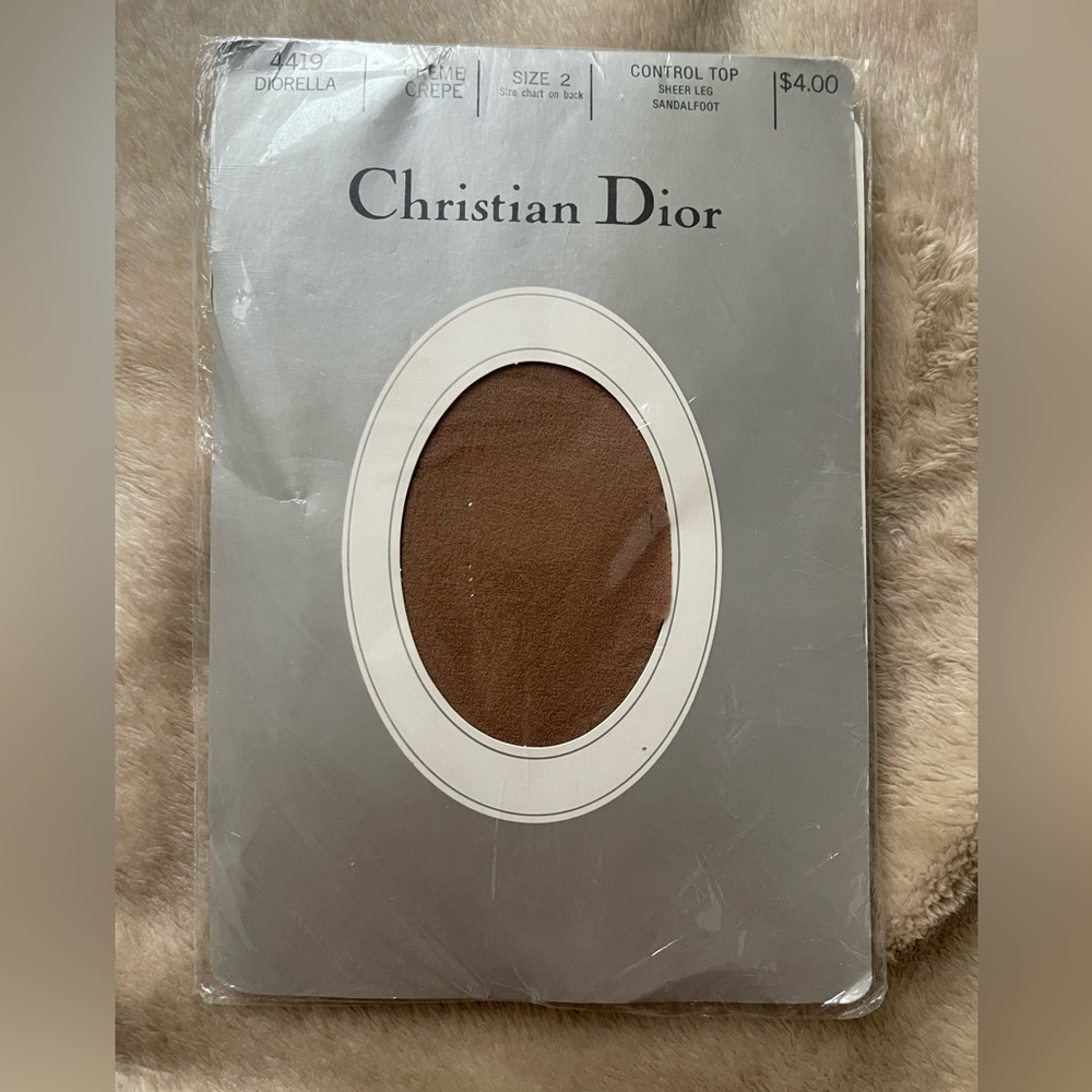 Vintage Christian Dior “Diorella” Stockings Deadstock New In Sealed Package